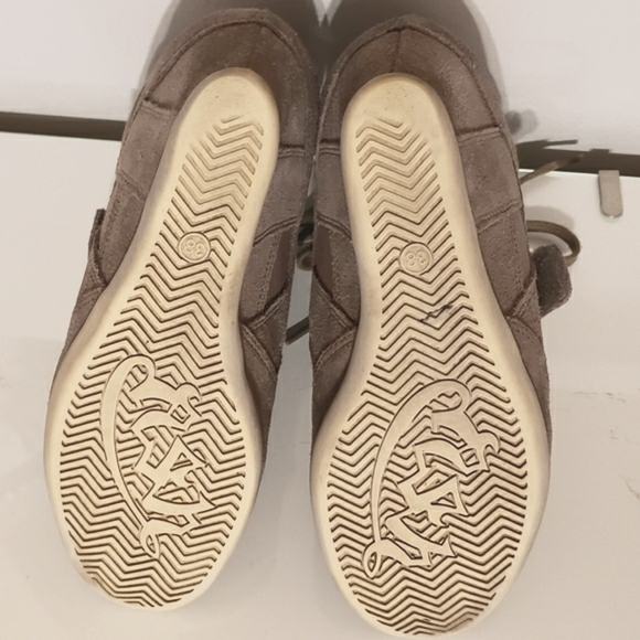 Ash Limited Bowie High Top Tan Sneaker Suede Canvas Rubber Sole Lace Up Woman 38 - Picture 8 of 10